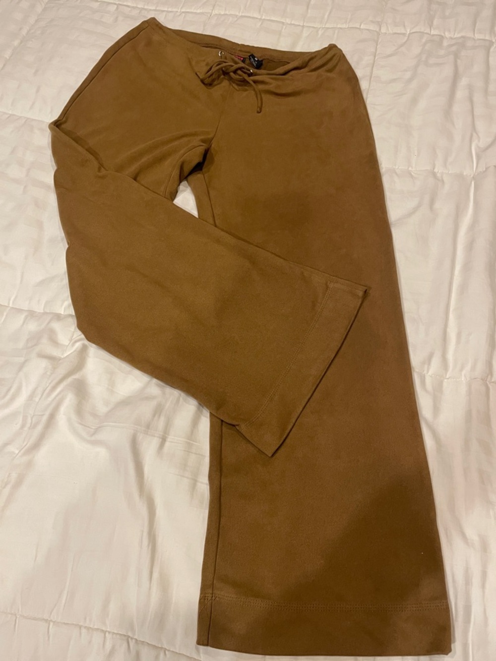 New York & Company Women's Brown Drawstring Track Pants
